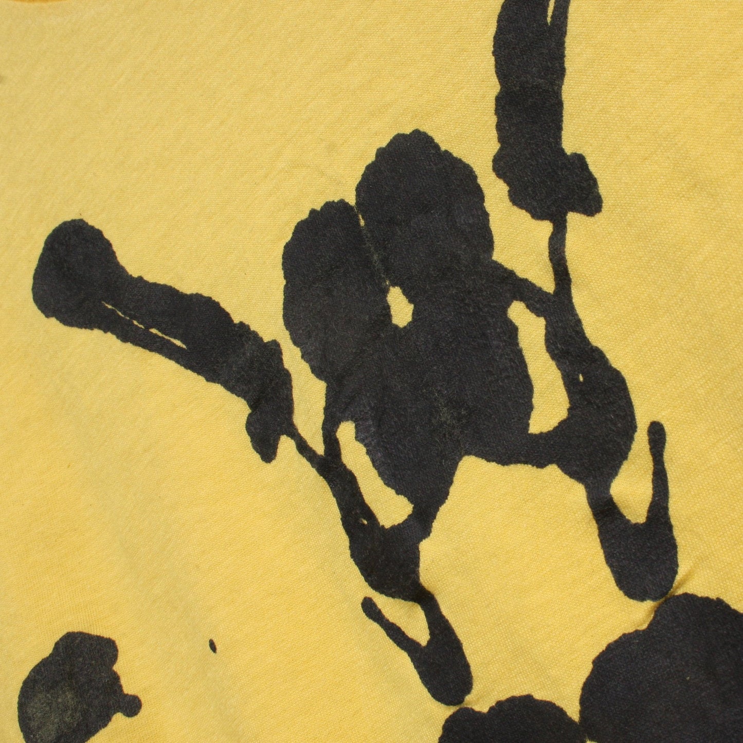 Rorschach, Yellow cotton T-Shirt with Black ink blot - XL #1 (RY B XL1) - ElRatDesigns - T Shirt