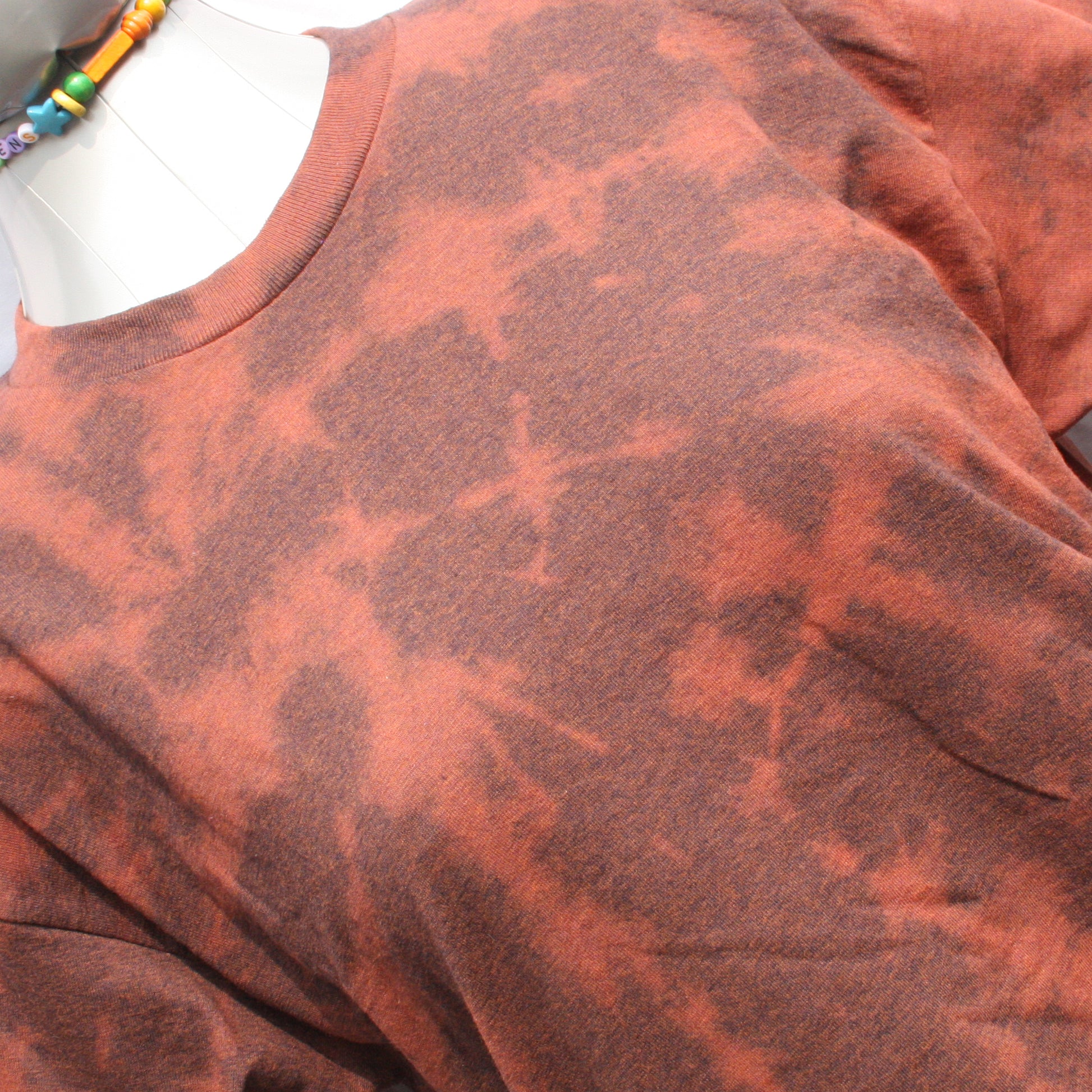 One of a kind Russet hand Tied & bleached shirt