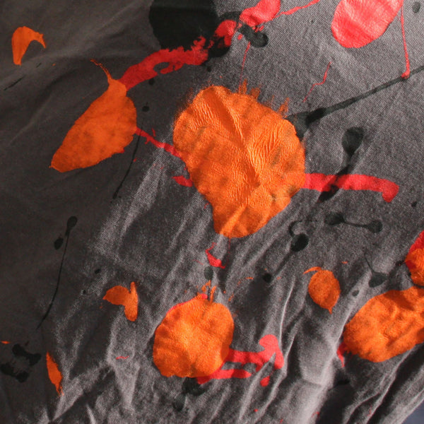 Splatter Print Art Shirt - One of a Kind Hand Printed, Colour Charcoal, Size S, SP.SSi.Ch.S1 | ElRat Designs