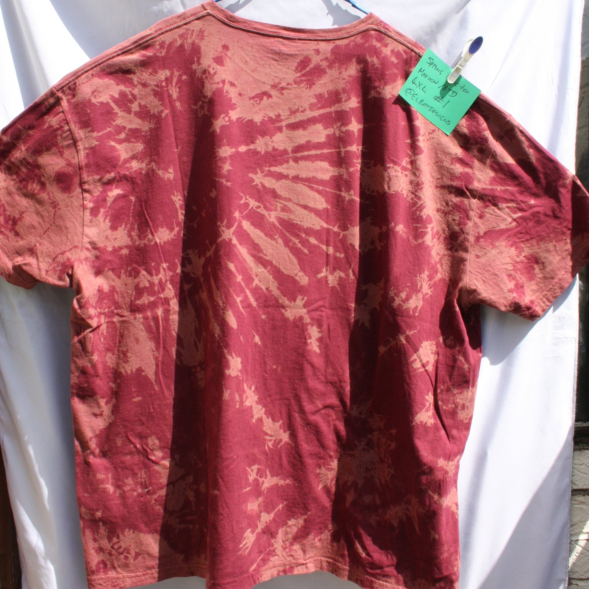 Spring - Kristin Hersh T - Shirt - 4XL ONE OFF Maroon Reverse Tie - Dye (#1) ***MISPRINT*** - ElRatDesigns - T Shirt