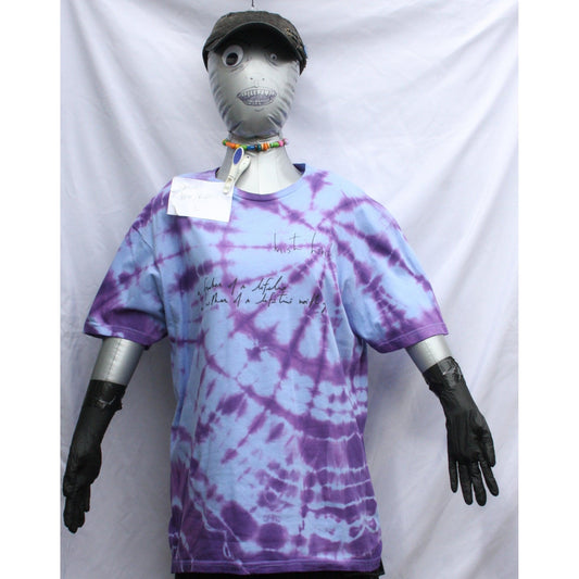 Spring LYRIC SHIRT - ONE OFF Blue/Purple Tie - Dye Large (#1) ***MISPRINT*** - ElRatDesigns - T Shirt