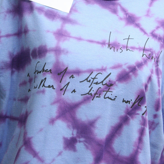 Spring LYRIC SHIRT - ONE OFF Blue/Purple Tie - Dye Large (#1) ***MISPRINT*** - ElRatDesigns - T Shirt