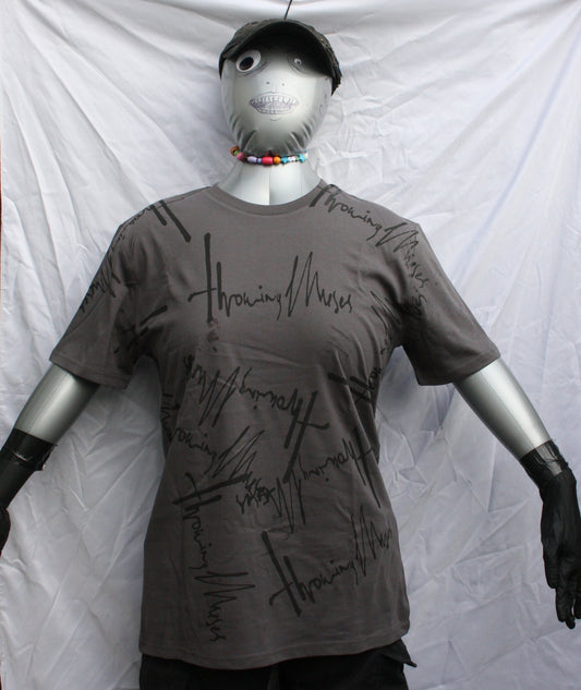 Throwing Muses 1986 logo - One of a kind Messy Print T-Shirt by ElRat Designs - ElRatDesigns - T Shirt