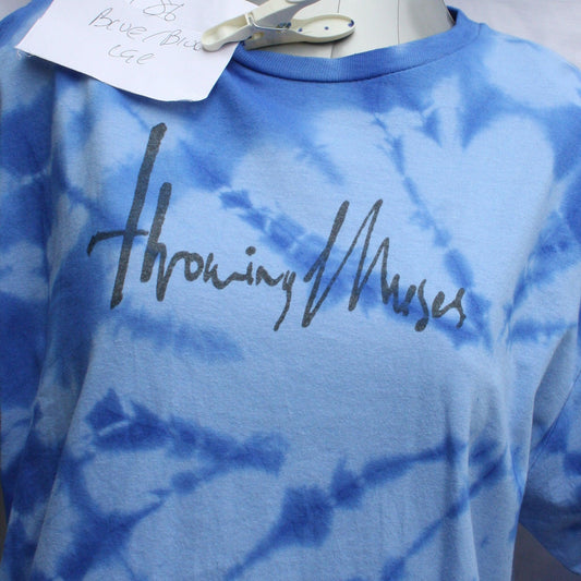 Throwing Muses 1986 logo - ONE OFF Blue/Blue Tie - Dye Large (#1) ***MISPRINT*** - ElRatDesigns - T Shirt
