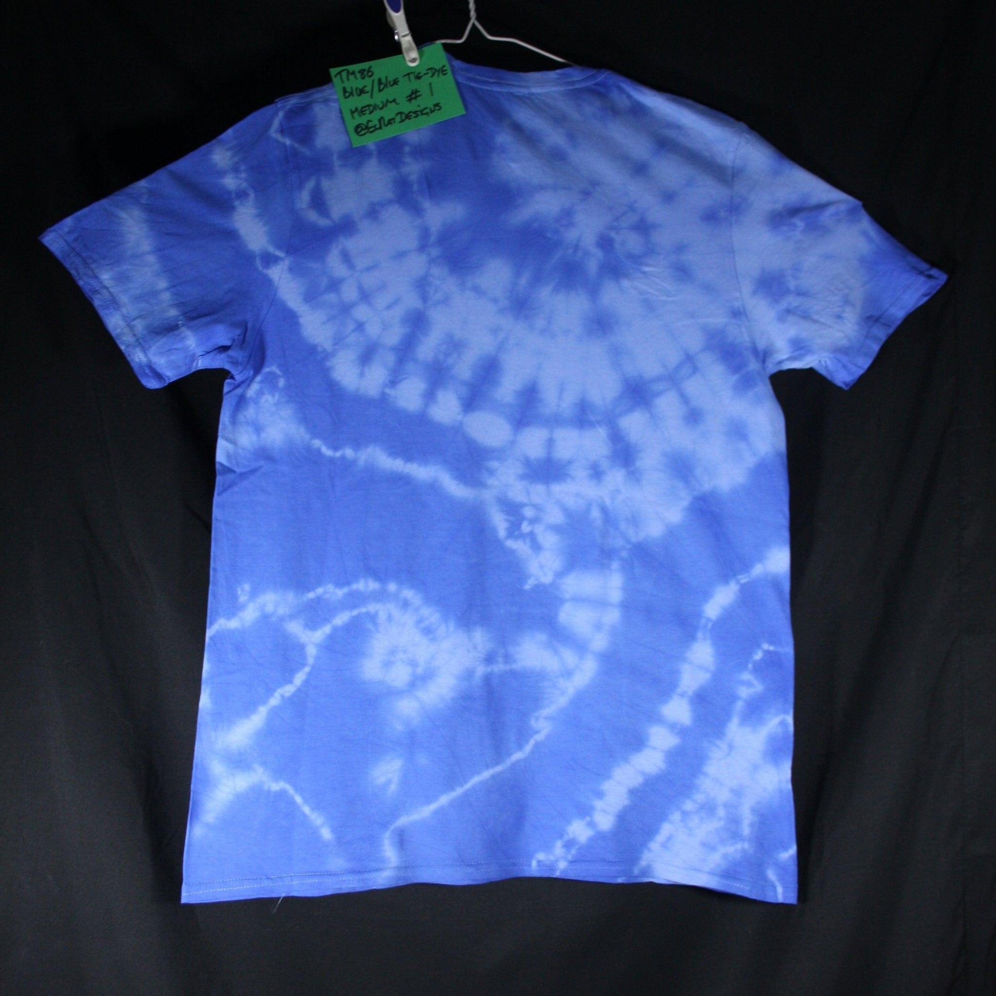 Throwing Muses 1986 logo - ONE OFF Blue/Blue Tie-Dye Medium (#1) ***MISPRINT*** - ElRatDesigns - T Shirt