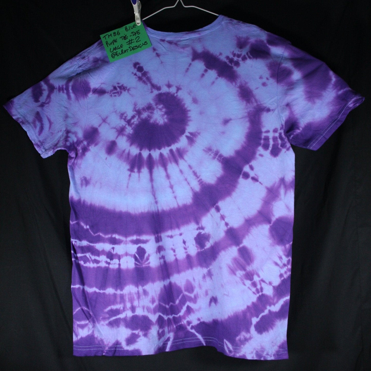 Throwing Muses 1986 logo - ONE OFF Blue/Purple Tie-Dye Large (#2) ***MISPRINT*** - ElRatDesigns - T Shirt