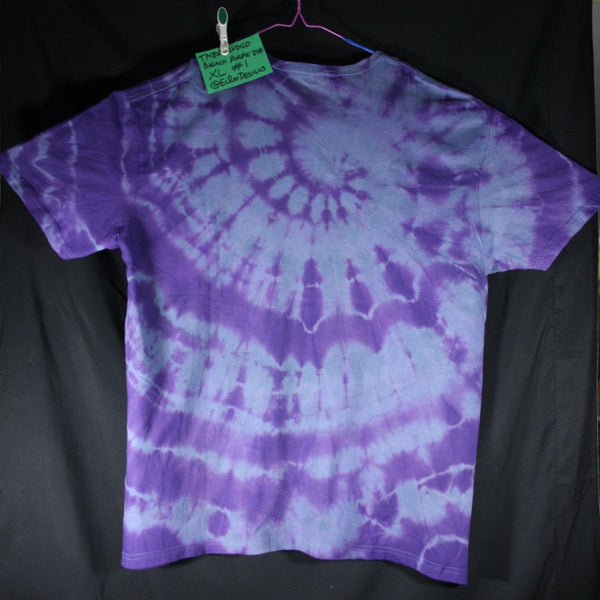 Throwing Muses 1986 logo - ONE OFF Indigo/Purple Tie-Dye XLarge (#1) ***MISPRINT*** - ElRatDesigns - T Shirt