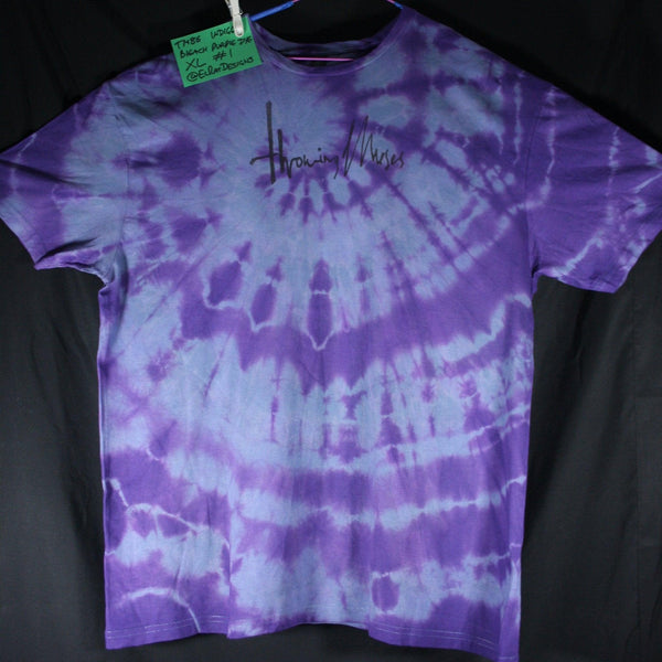Throwing Muses 1986 logo - ONE OFF Indigo/Purple Tie-Dye XLarge (#1) ***MISPRINT*** - ElRatDesigns - T Shirt