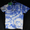 Throwing Muses 1986 Logo - Rescued Misprint T-shirt - White/Blue Tie-Dye Large #2 | ElRat Designs