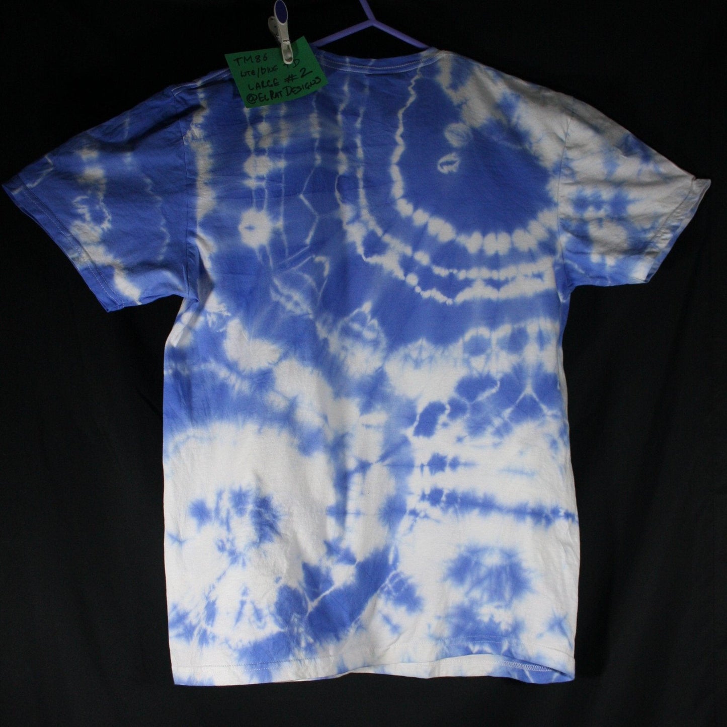 Throwing Muses 1986 logo - ONE OFF White/Blue Tie-Dye Large (#2) ***MISPRINT*** - ElRatDesigns - T Shirt