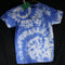 Throwing Muses 1986 Logo - Rescued Misprint T-shirt - White/Blue Tie-Dye Medium #1 | ElRat Designs