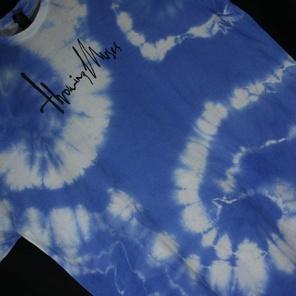 Throwing Muses 1986 logo - ONE OFF White/Blue Tie-Dye XLarge (#1) ***MISPRINT*** - ElRatDesigns - T Shirt