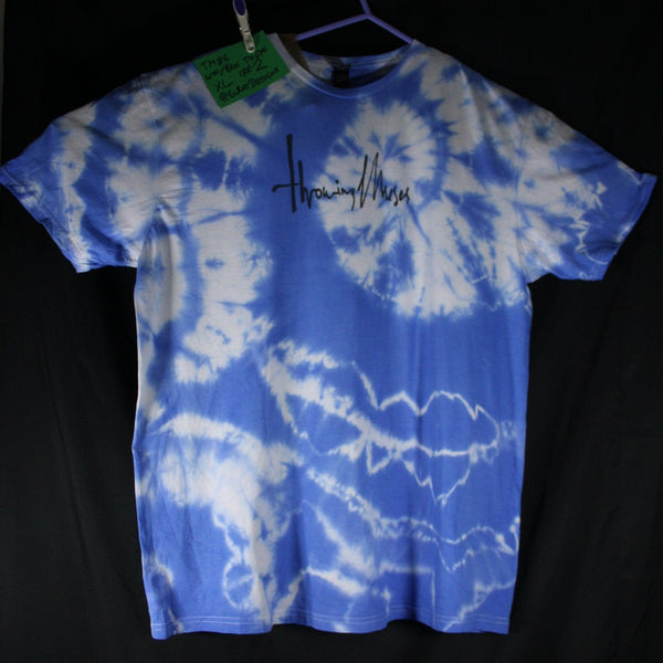 Throwing Muses 1986 logo - ONE OFF White/Blue Tie-Dye XLarge (#2) ***MISPRINT*** - ElRatDesigns - T Shirt
