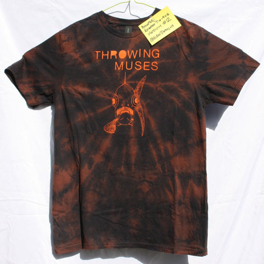 Throwing Muses 'Bywater' fish tee - Medium ONE OFF Reverse Tie-Dye (#2) ***MISPRINT*** - ElRatDesigns - T Shirt