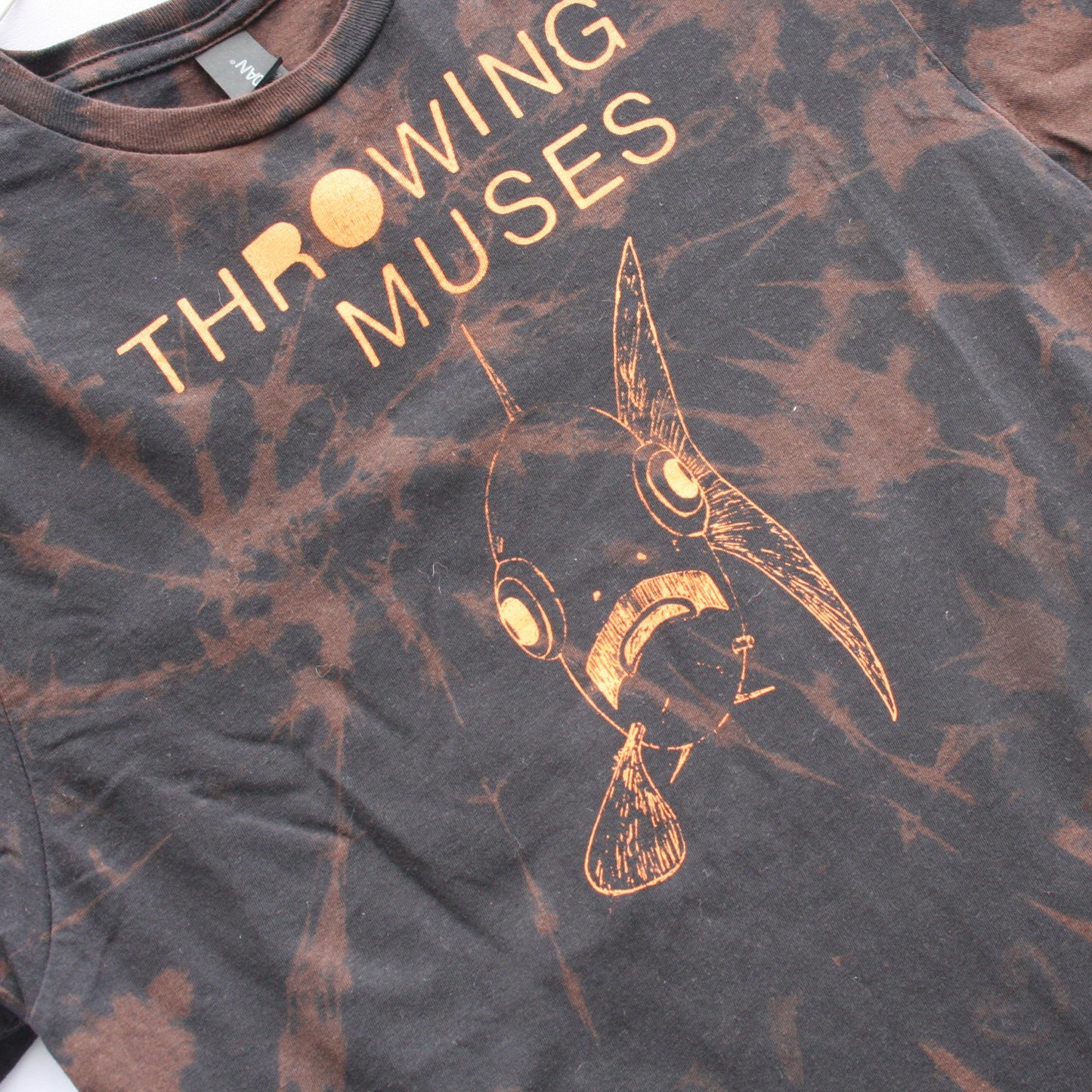 Throwing Muses 'Bywater' fish tee - Small ONE OFF Reverse Tie - Dye (#1) ***MISPRINT*** - ElRatDesigns - T Shirt