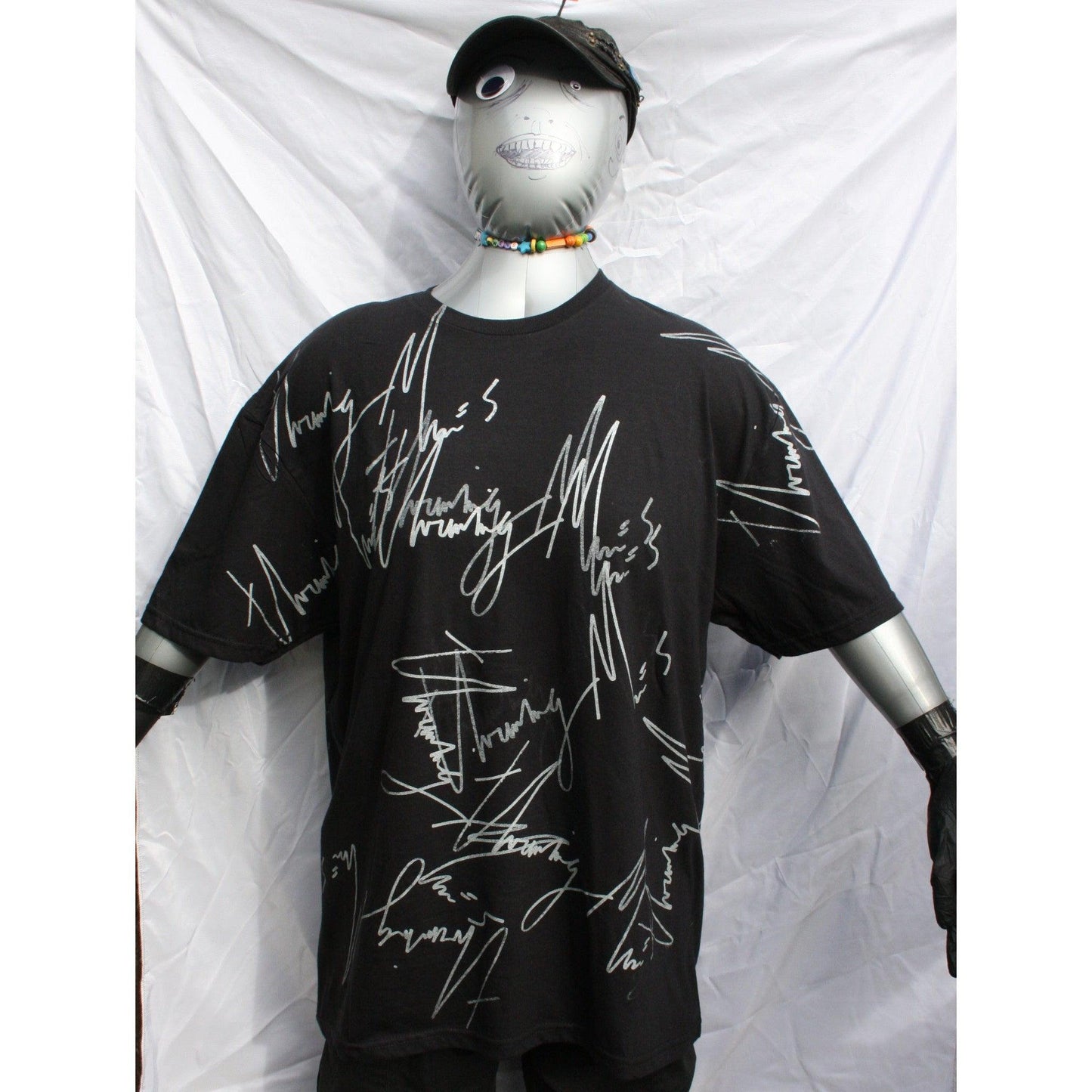 front view Throwing Muses font 2024 - One of a kind Messy Print T-Shirt by ElRat Designs - ElRatDesigns - T Shirt