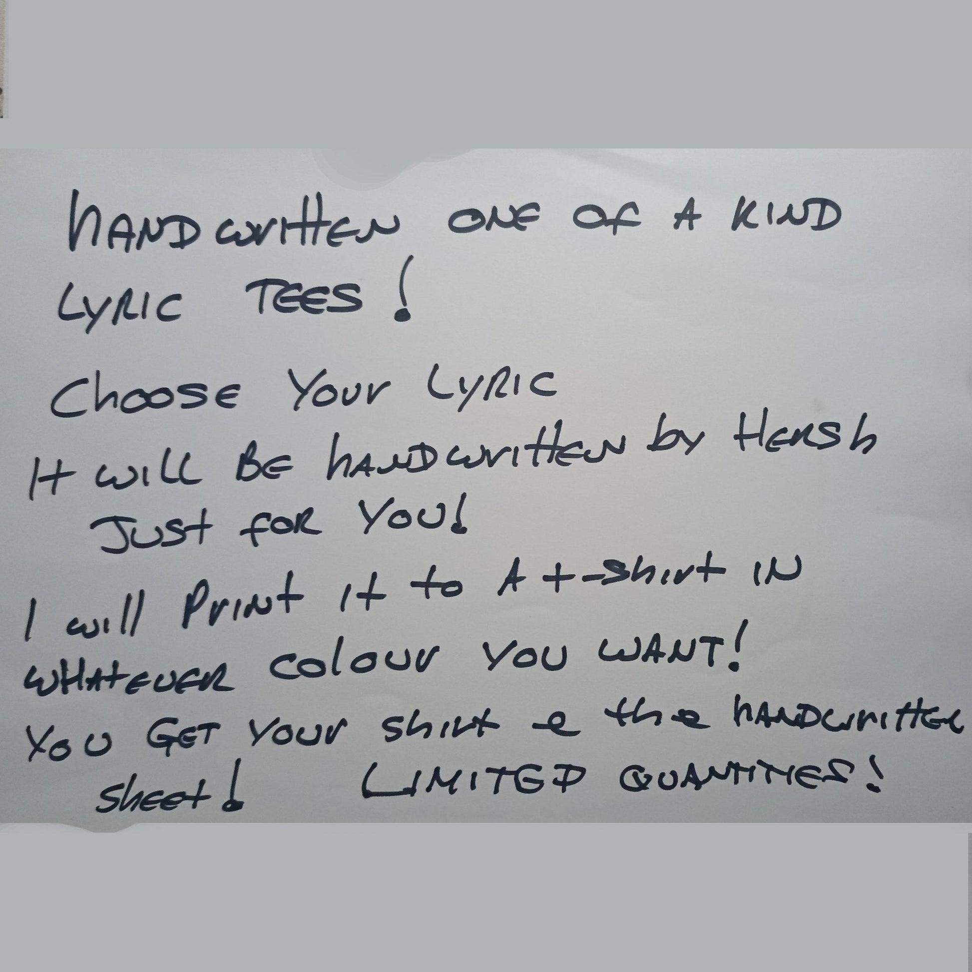 "Throwing Muses font" ONE OFF LYRIC TEE handwritten by Kristin Hersh - ElRatDesigns - T Shirt
