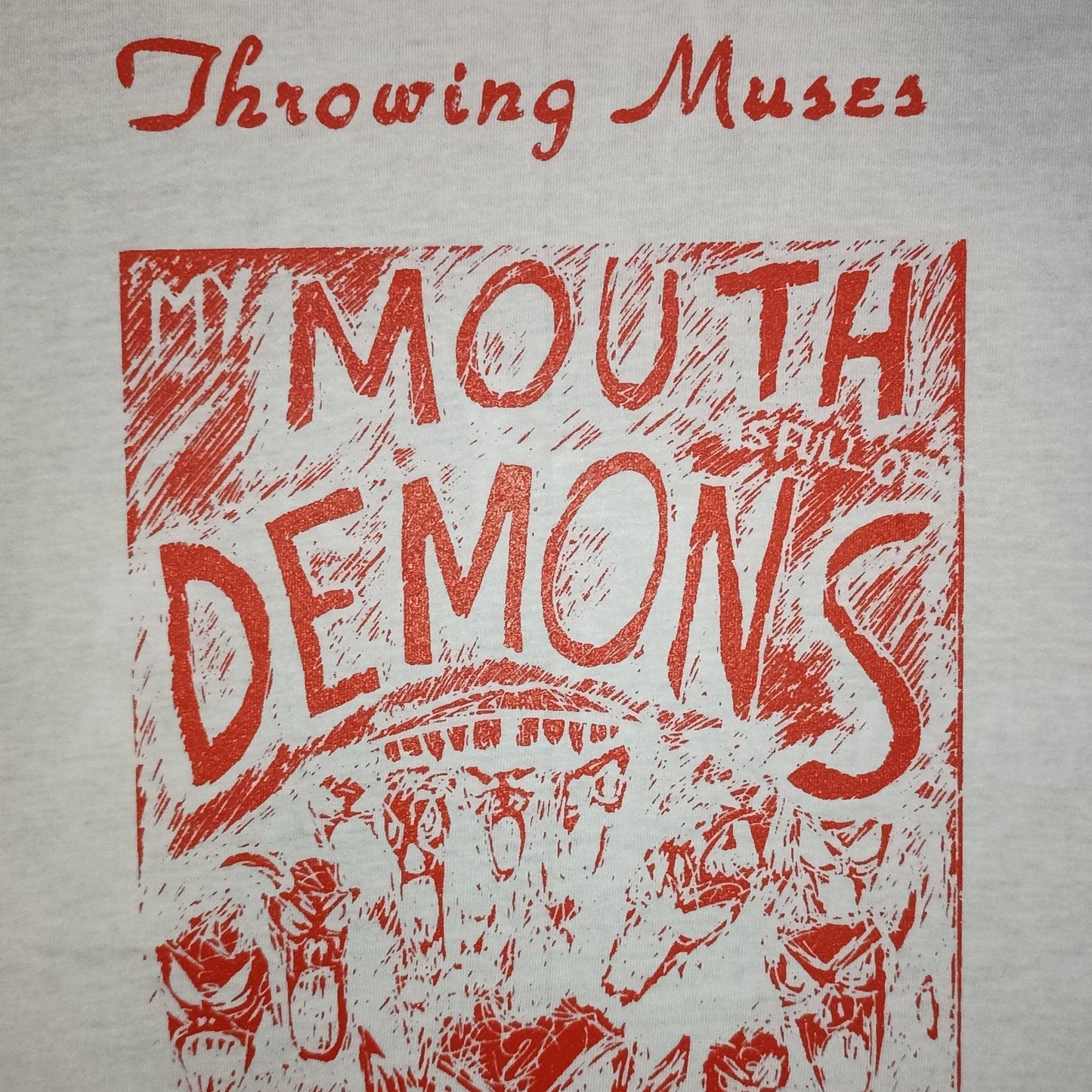 Throwing Muses 'My mouth is full of Demons', 'Ellen West' tee - screen printed t-shirt - ElRat/Hersh - ElRatDesigns - T Shirt