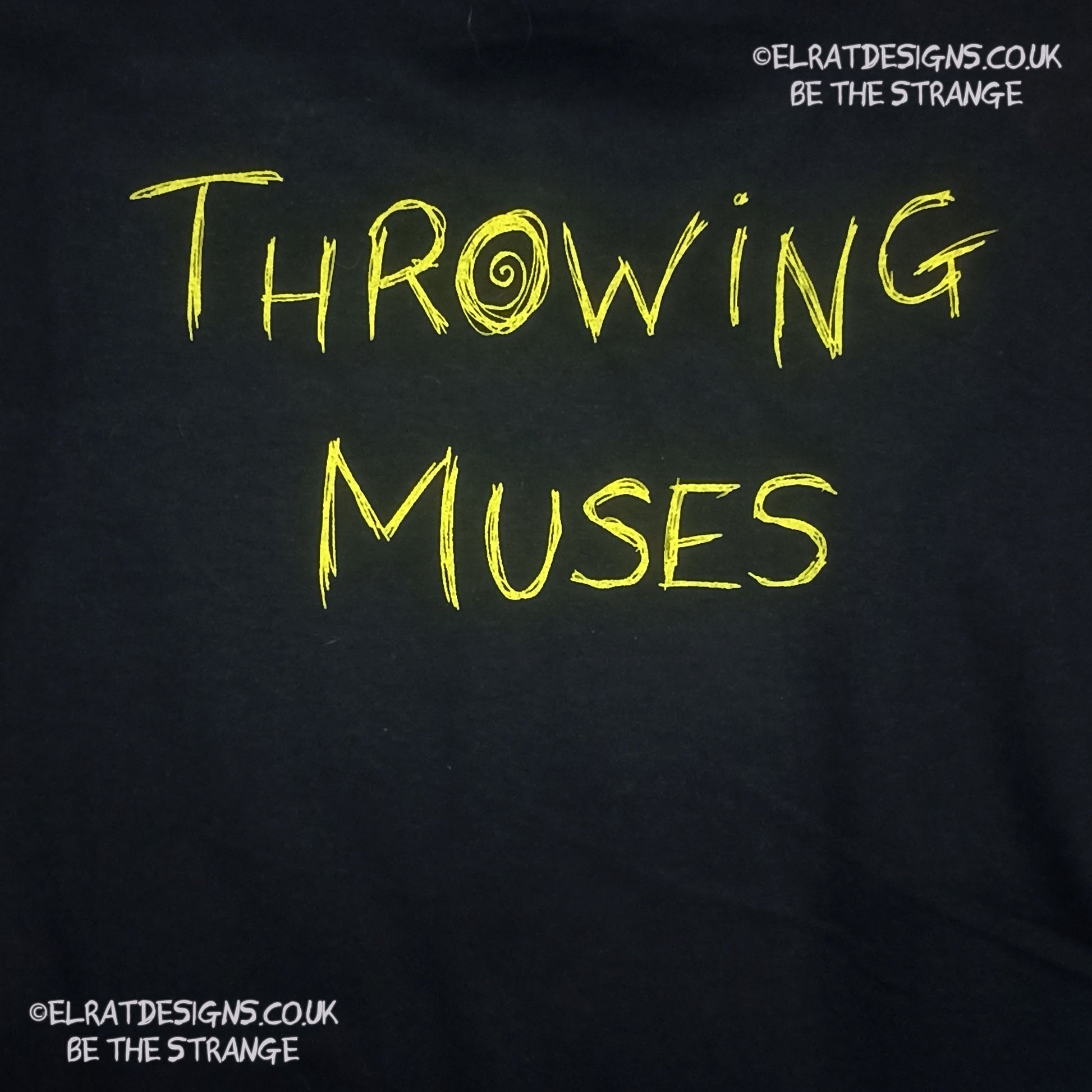Throwing Muses, Slippershell, hand drawn by ElRat, hand printed by ElRat Designs - elratdesigns.co.uk