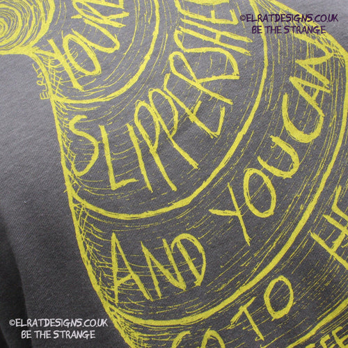 Throwing Muses, Slippershell, hand drawn by ElRat, hand printed by ElRat Designs - elratdesigns.co.uk