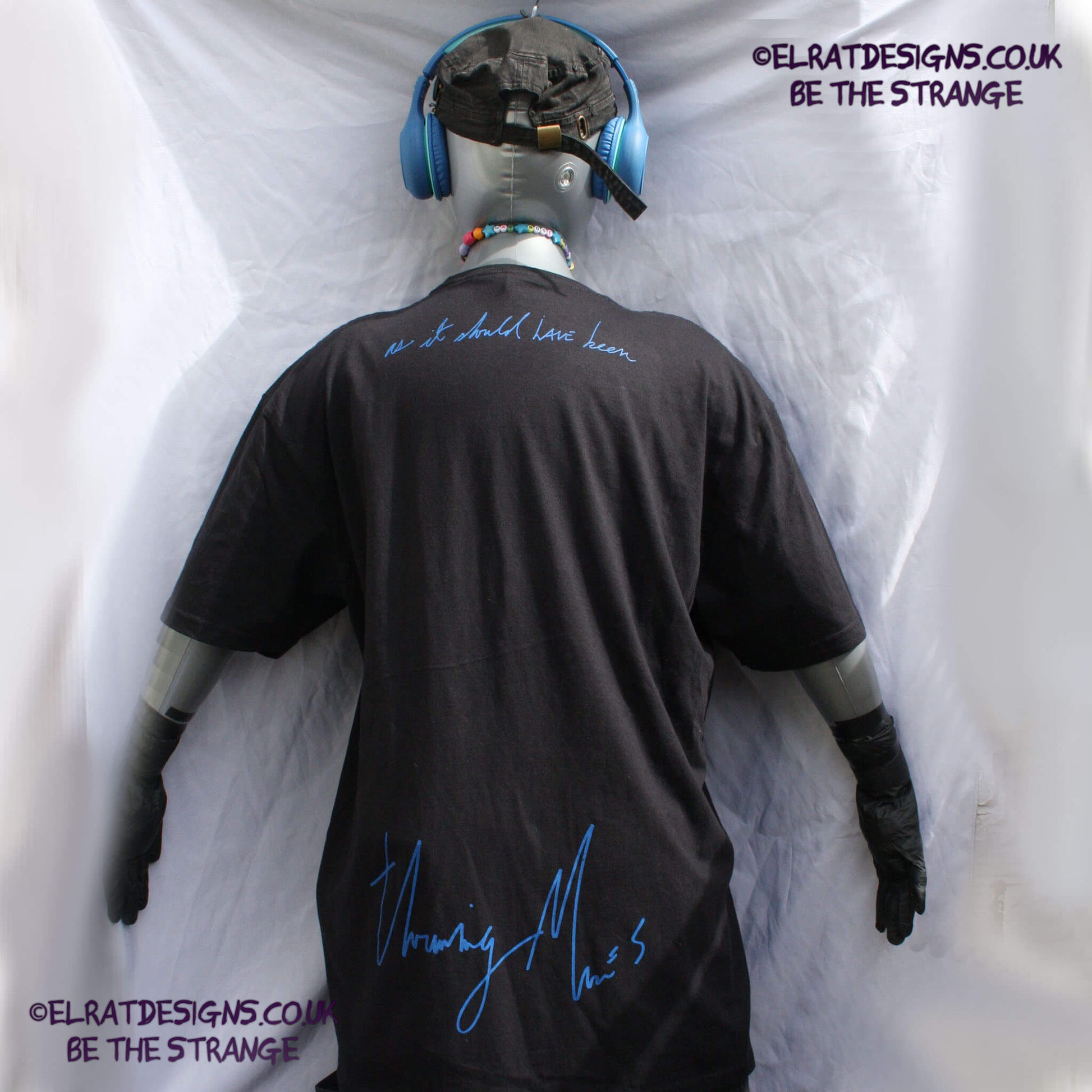 Throwing Muses - Summer of Love T-Shirt, "Finally Life" on the front "As it should have been" on the back, handwritten by Kristin Hersh, during the 2025 UK tour. written exclusively for ElRat designs - hero - elratdesigns.co.uk