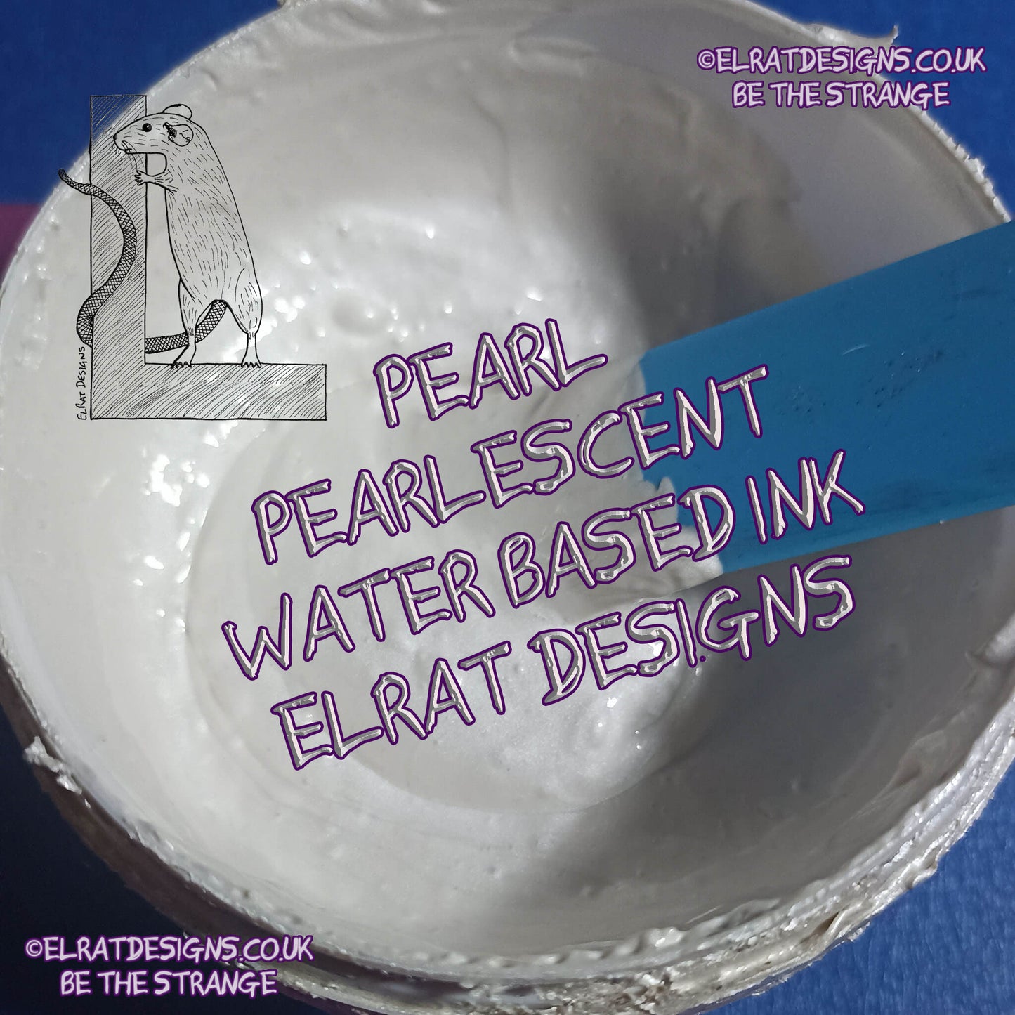 Pearl Pearlescent Eco Friendly, perfectly opaque water based ink - ElRat Designs - elratdesigns.co.uk