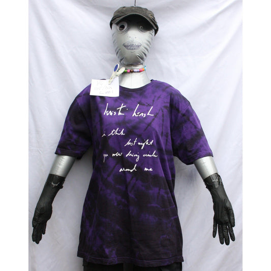 Your Ghost - Kristin Hersh T - Shirt - Large ONE OFF Purple/Black Tie - Dye (#1) ***MISPRINT*** - ElRatDesigns - T Shirt