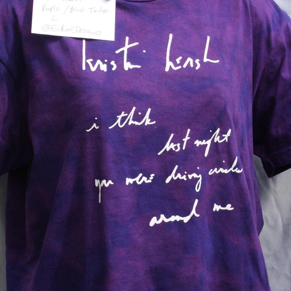 Your Ghost - Kristin Hersh T - Shirt - Large ONE OFF Purple/Blue Tie - Dye (#1) ***MISPRINT*** - ElRatDesigns - T Shirt