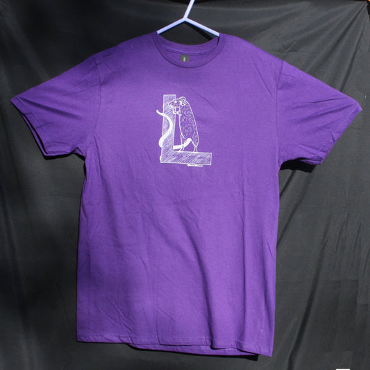 ElRat Logo tee - Purple T-Shirt with White print - ElRatDesigns - T Shirt