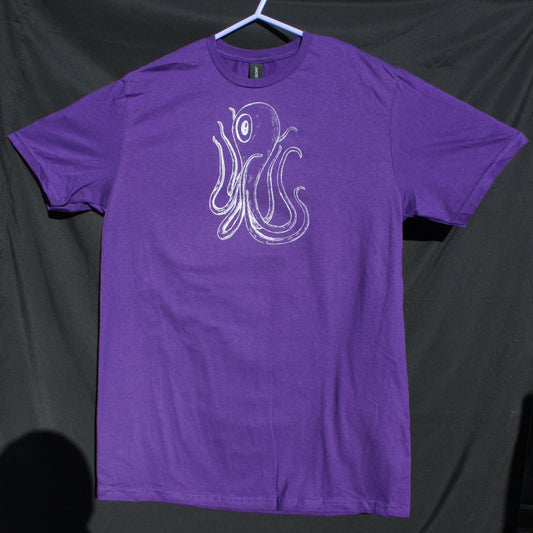 Octoclops tee - Purple T-Shirt with white print - ElRatDesigns - T Shirt