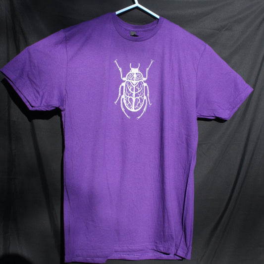 Vine beetle tee - Purple T-Shirt with white print - ElRatDesigns - T Shirt